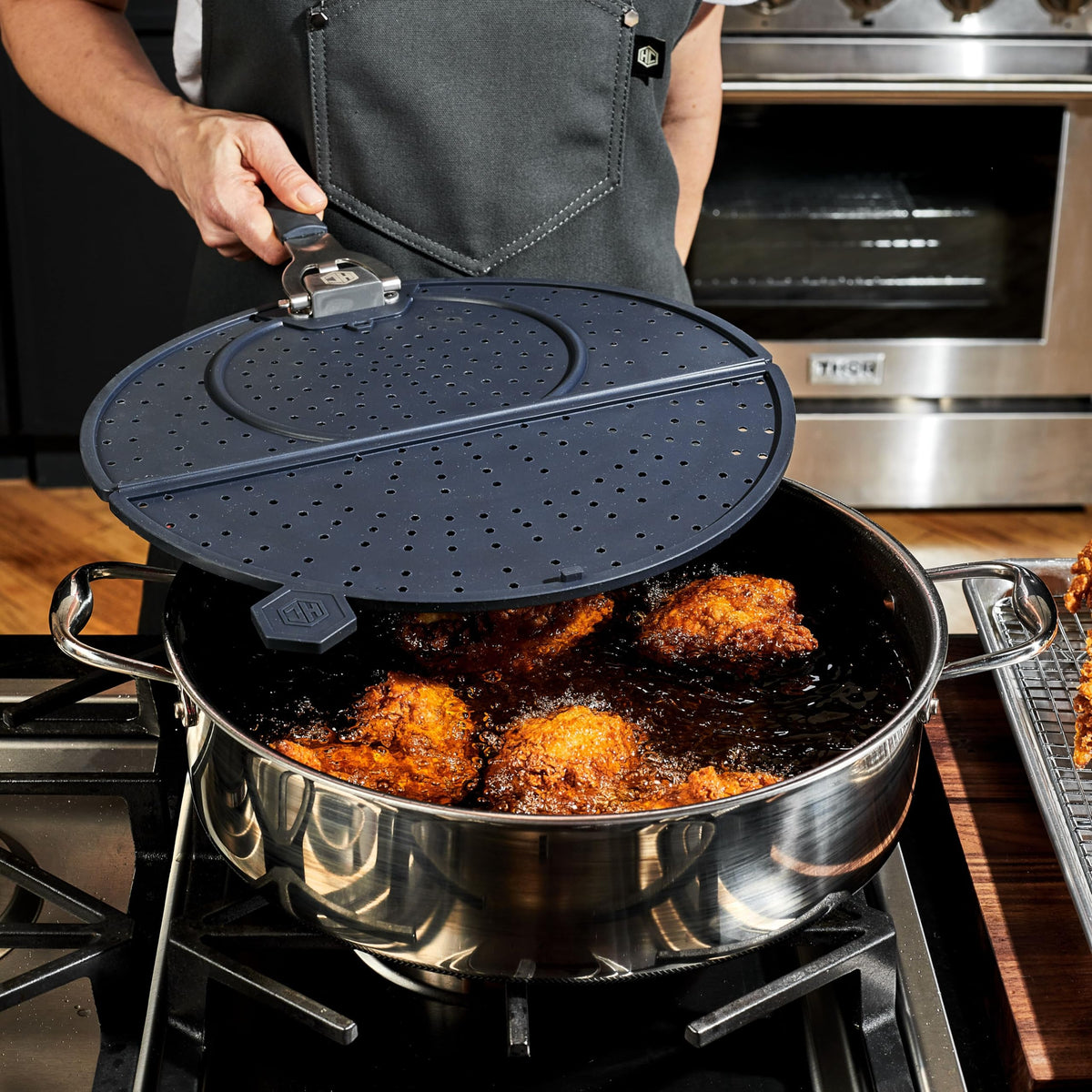 HexClad Folding Grease Splatter Screen – up to 30 cm Pans