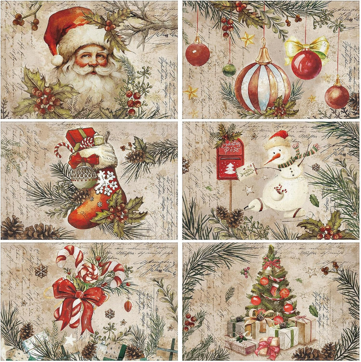 Christmas Placemats – Set of 6 Washable – view 7