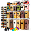 Airtight Pantry Storage Containers Set with Labels
