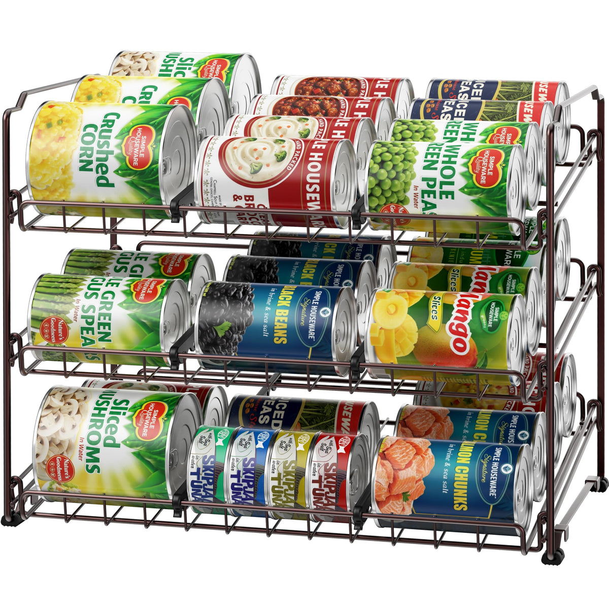 Stackable 3-Tier Can Rack Organiser – Holds 36 Cans
