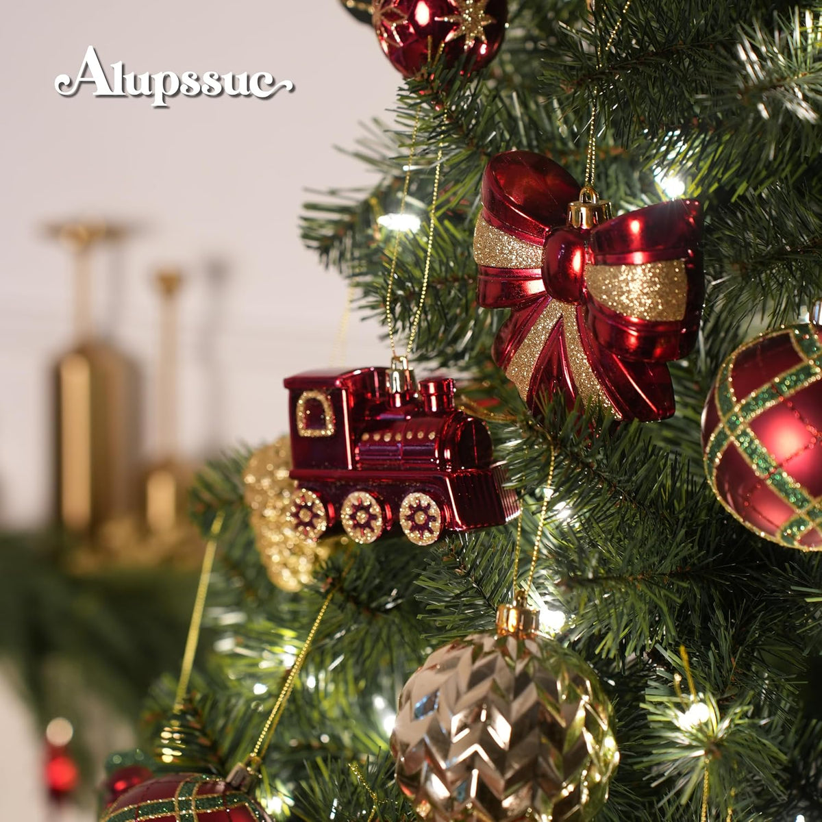 Christmas Bauble Set – 82 Piece Red, Green & Gold – view 5
