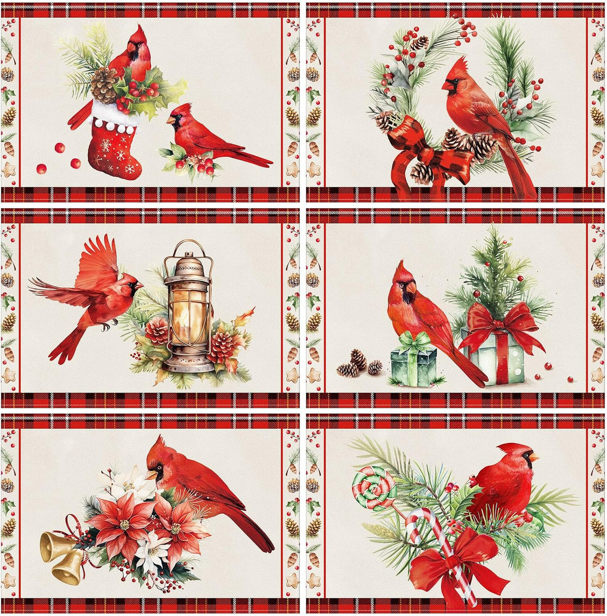 Christmas Placemats – Set of 6 Washable