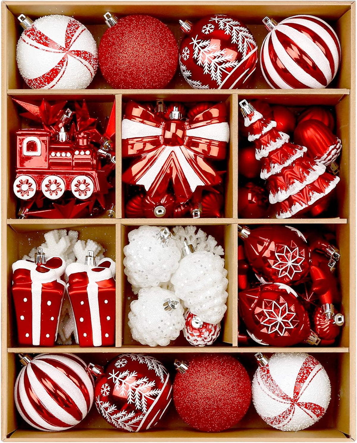 Christmas Bauble Set – 82 Piece Red, Green & Gold – view 9