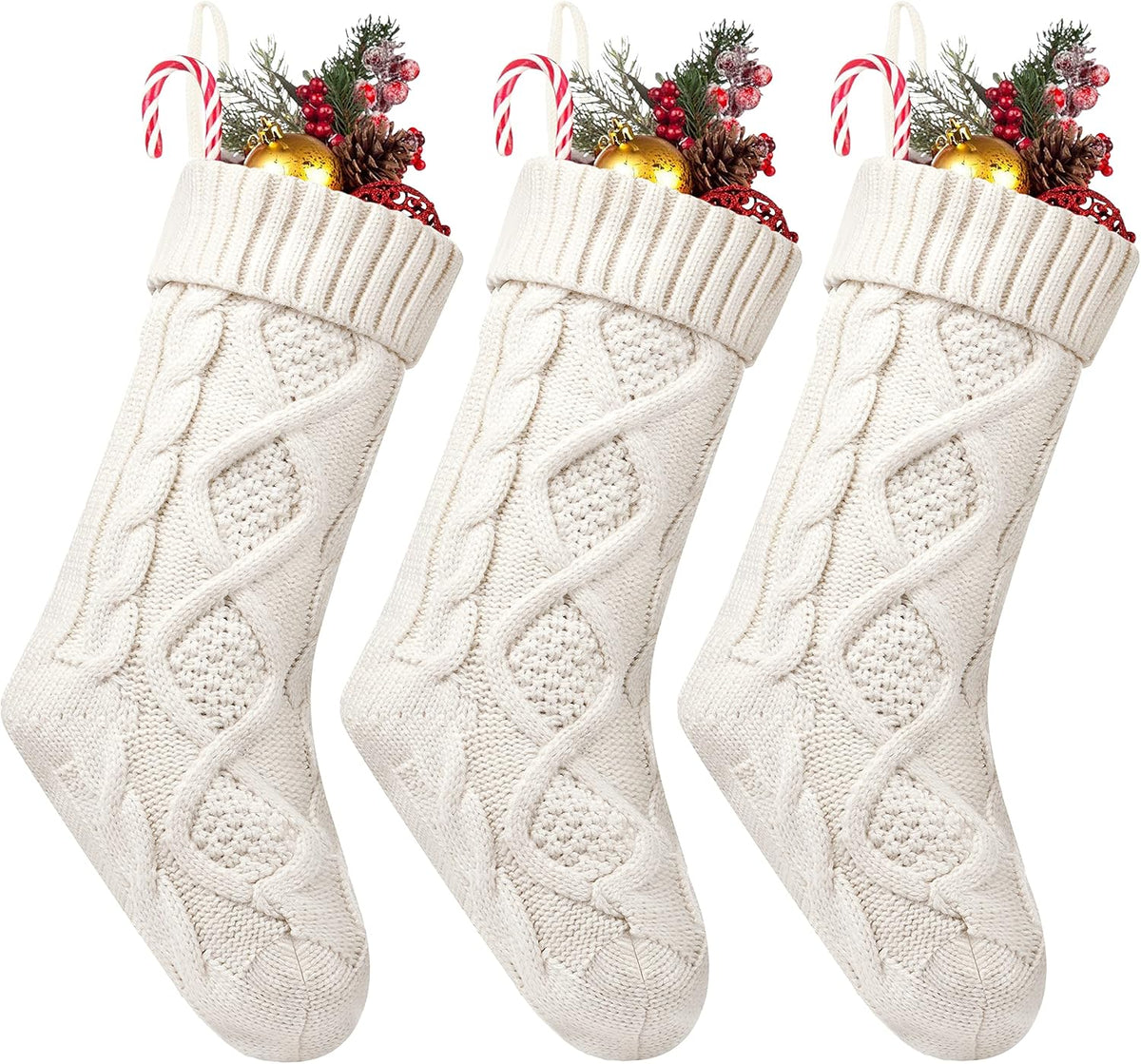 Cable Knit Christmas Stockings – 36 cm & 46 cm – view 12