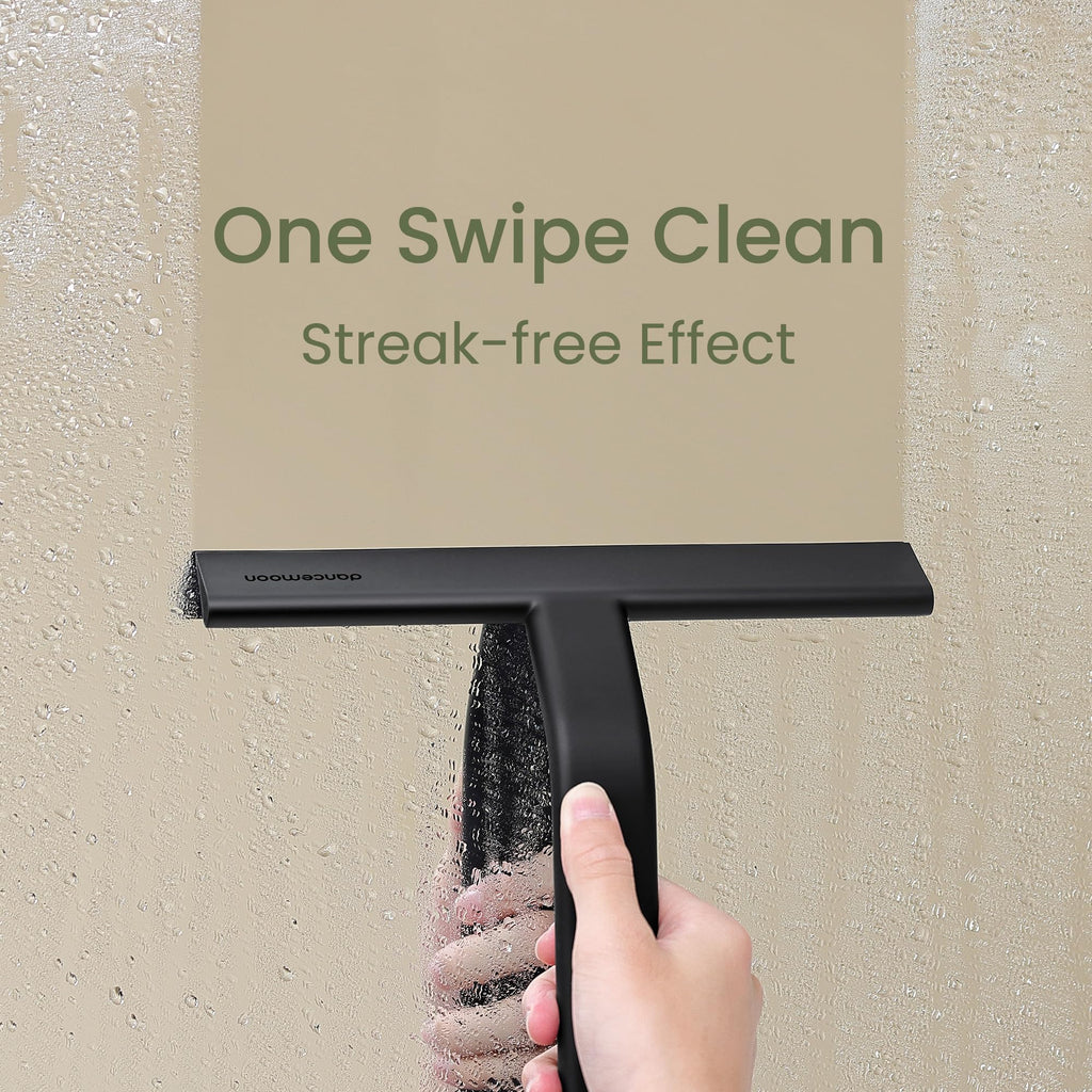 JustHang Silicone Shower Squeegee with Built-in Hook