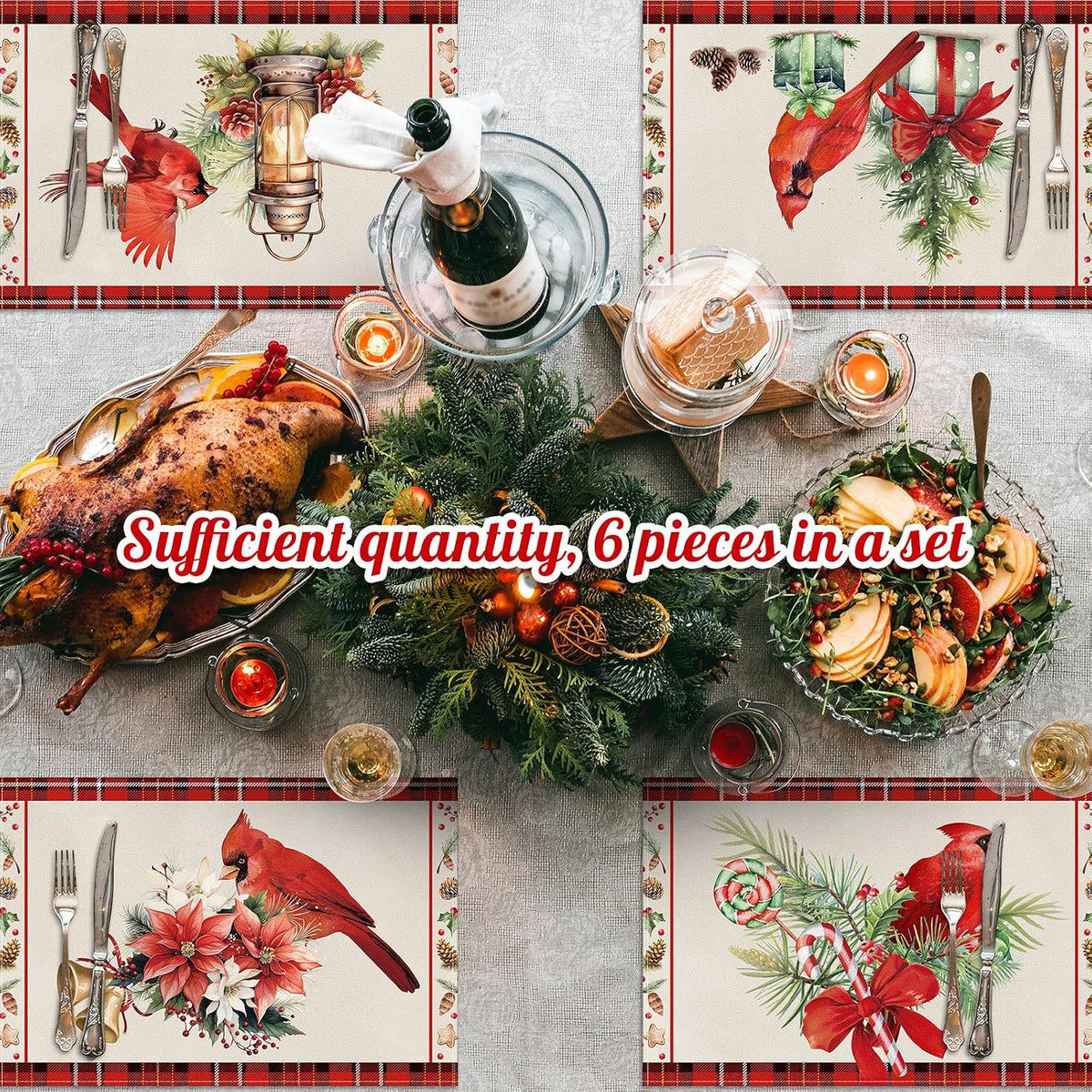 Christmas Placemats – Set of 6 Washable – view 5