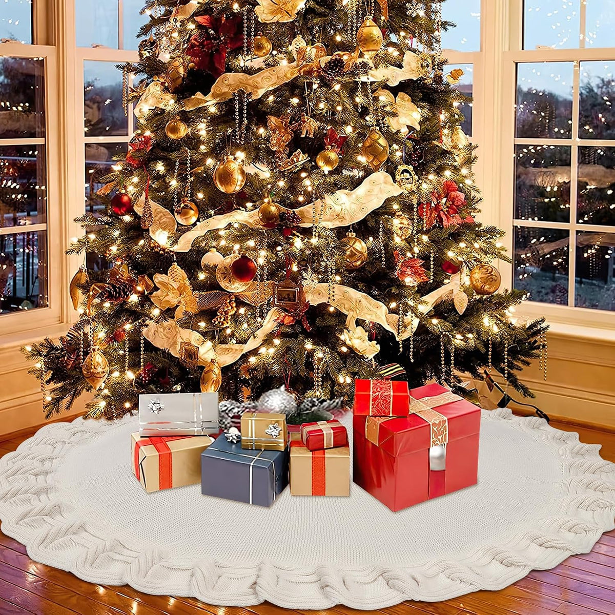 Knitted Christmas Tree Skirt – 92 cm & 122 cm – view 2