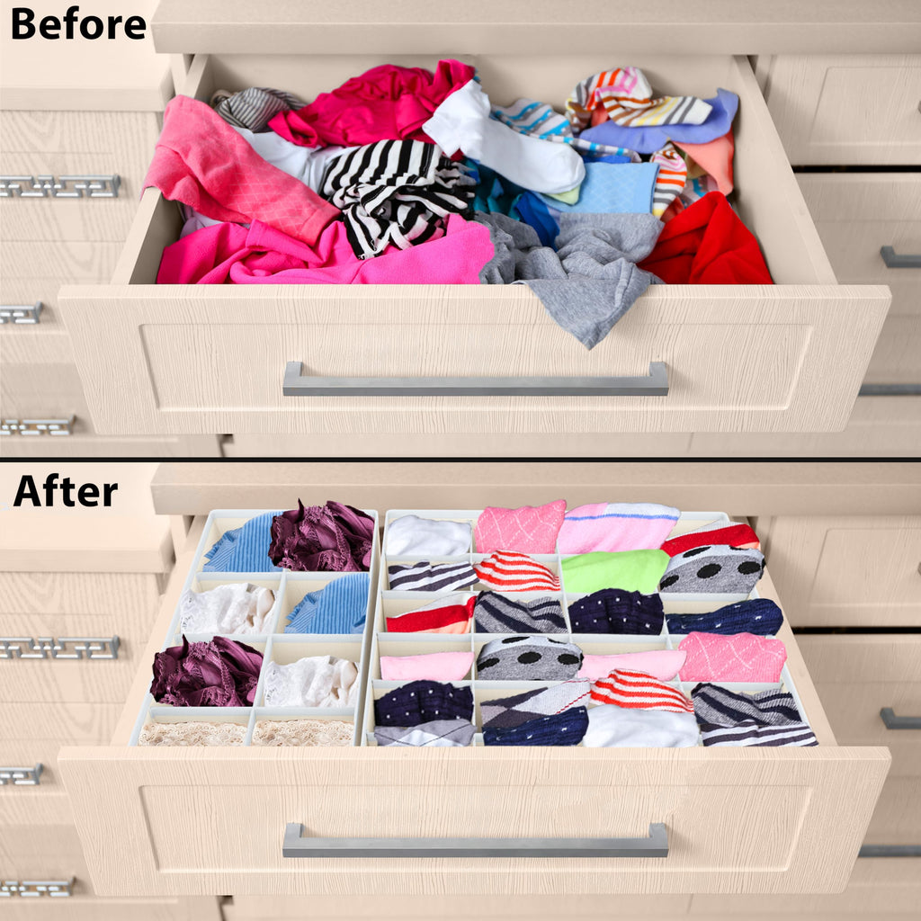 Underwear & Sock Drawer Organisers – 4 Pack