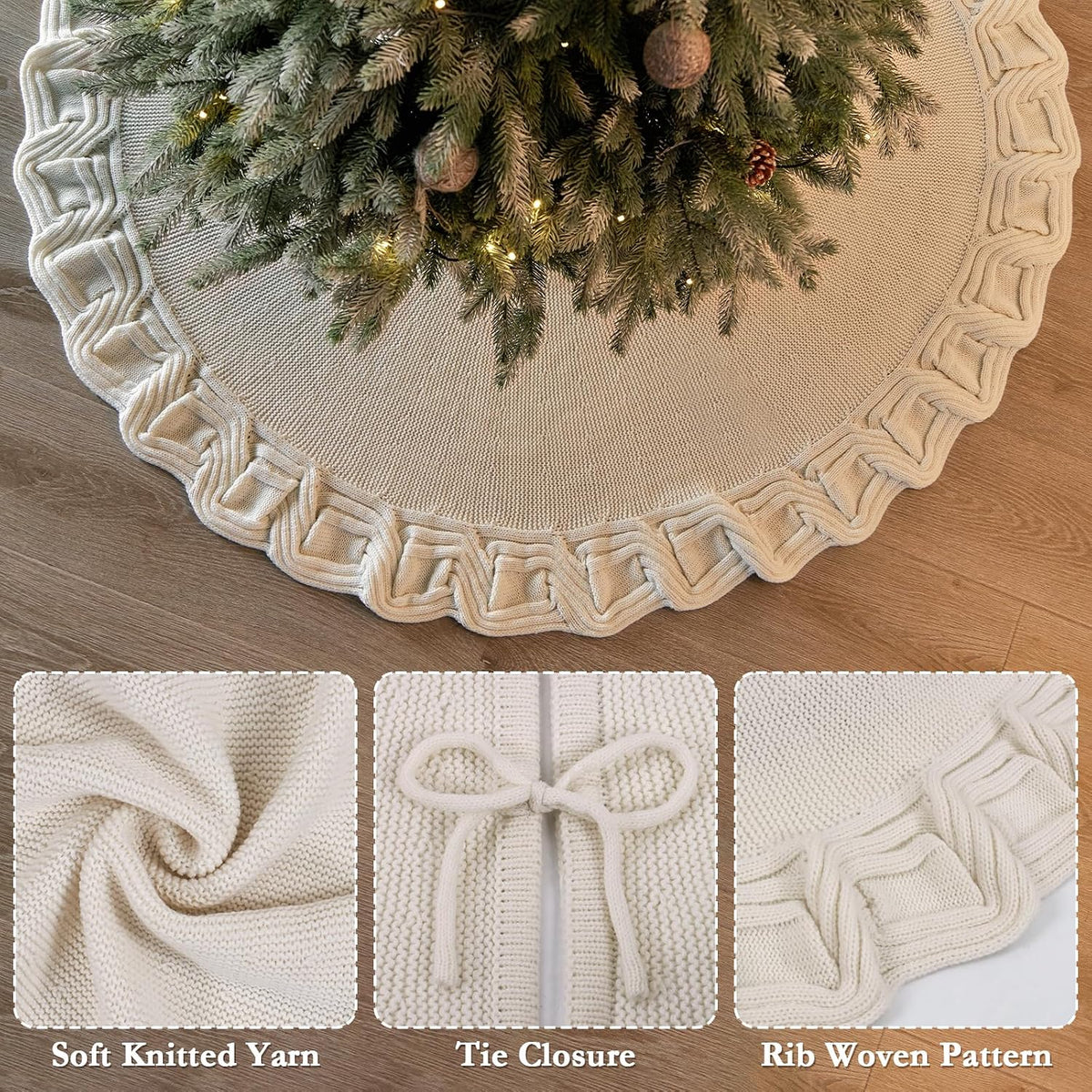 Knitted Christmas Tree Skirt – 92 cm & 122 cm – view 5