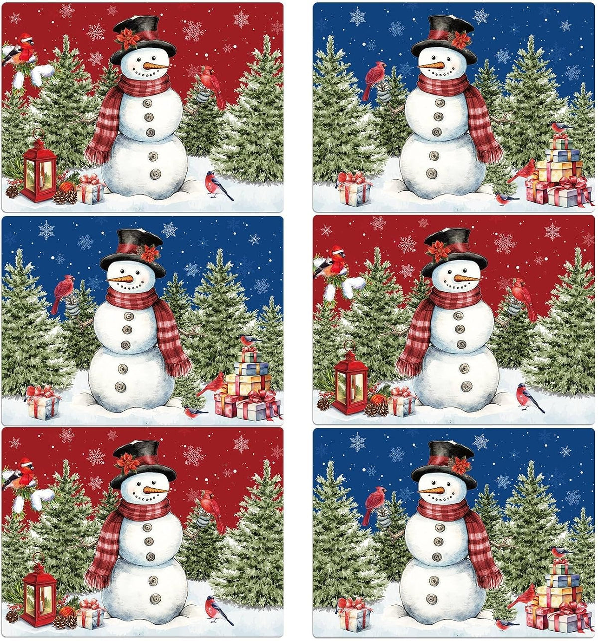 Christmas Placemats Set of 6 – Retro Gingerbread – view 12