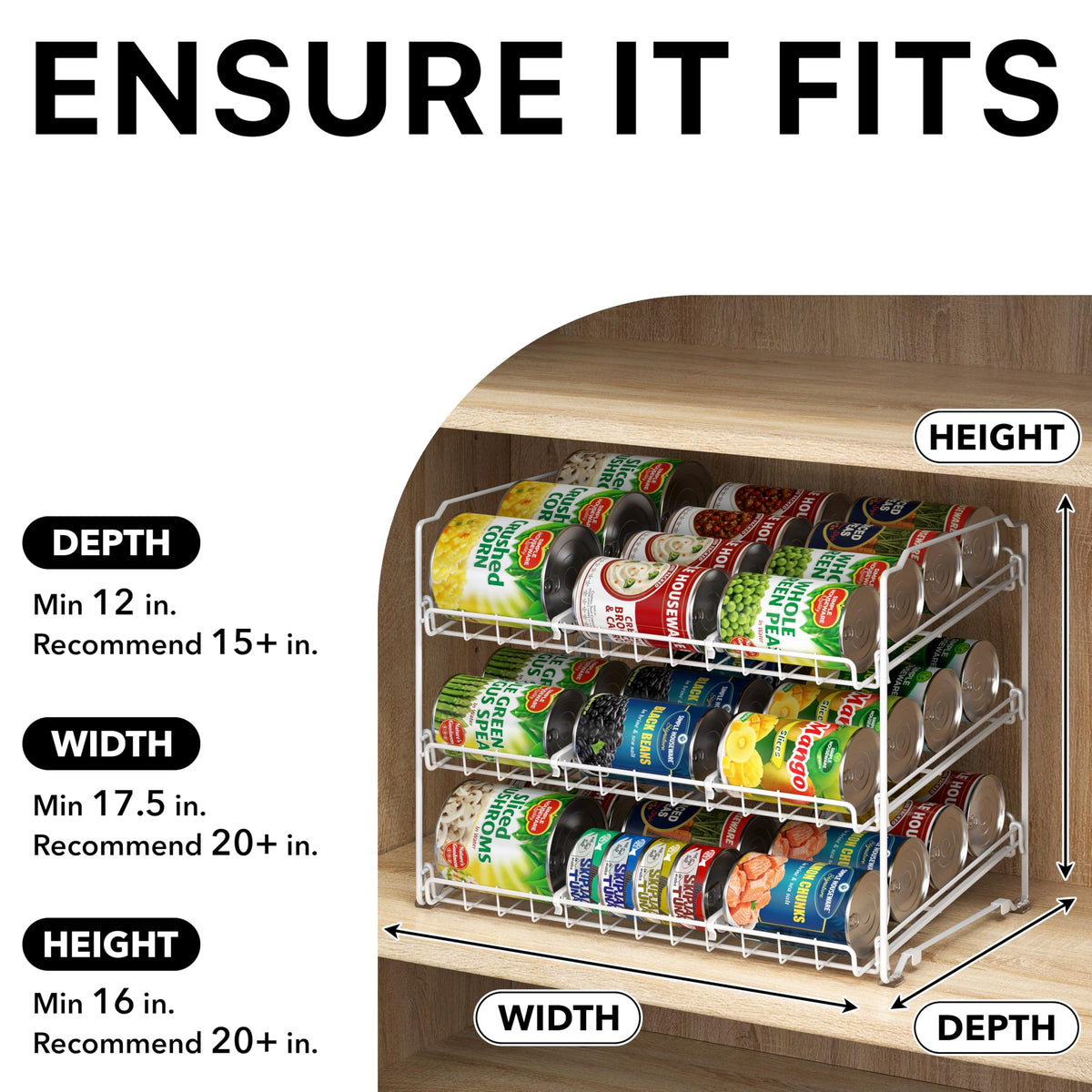 Stackable 3-Tier Can Rack Organiser – Holds 36 Cans