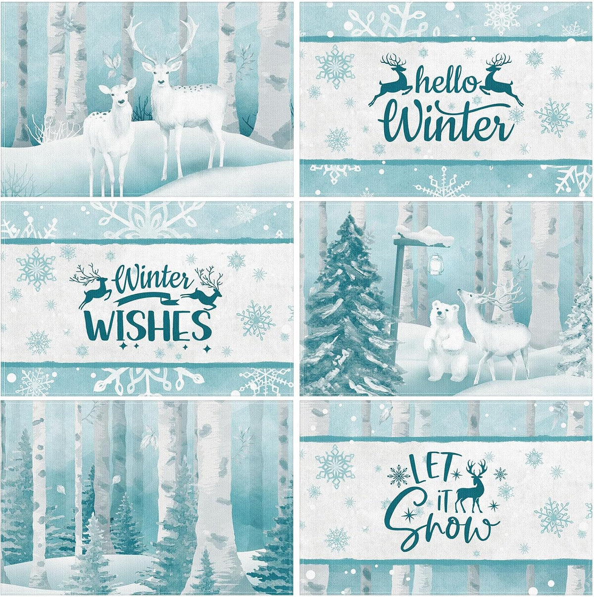 Christmas Placemats – Set of 6 Washable – view 11