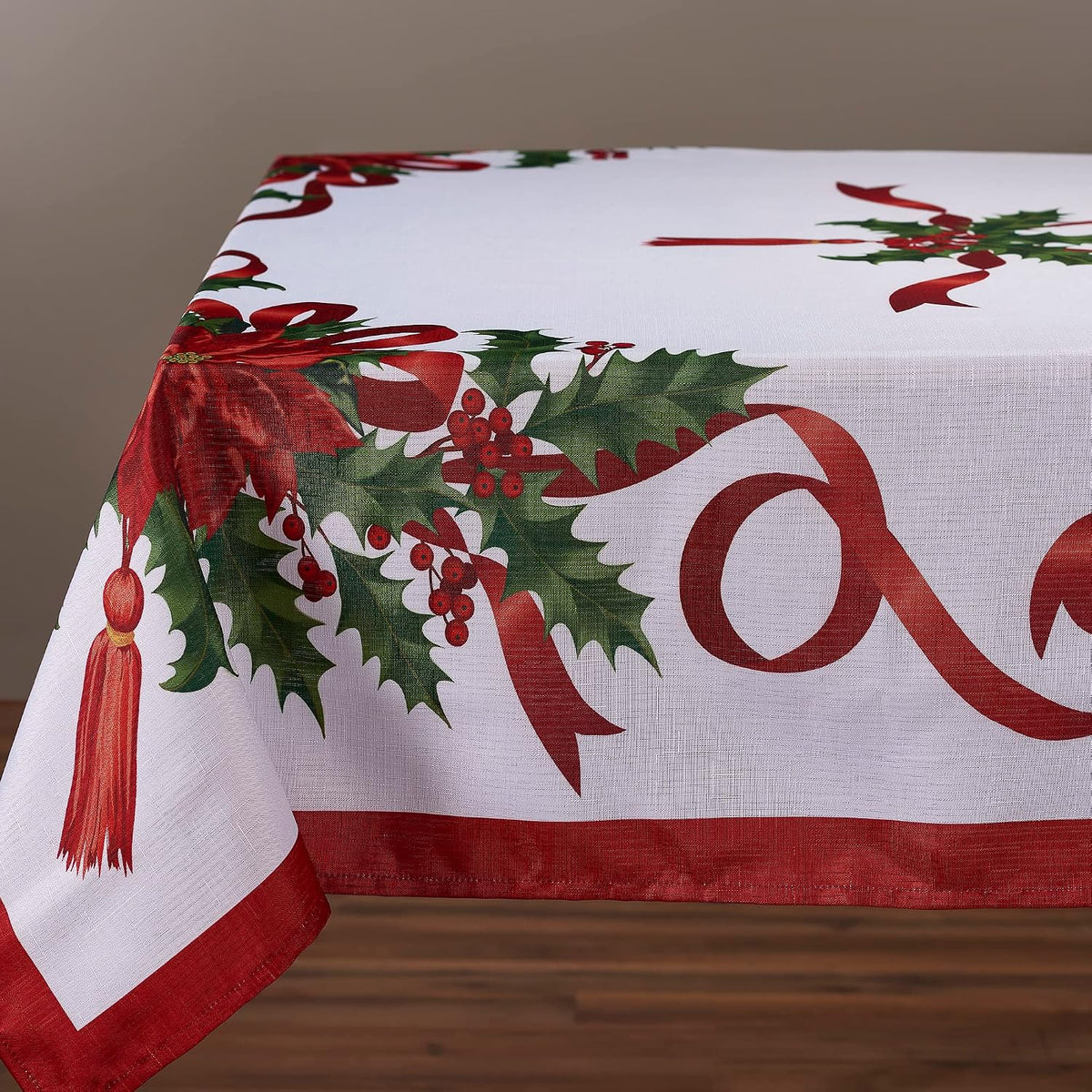 Christmas Ribbon Tablecloth – 320 x 152 cm for 8-Seat Tables – view 2