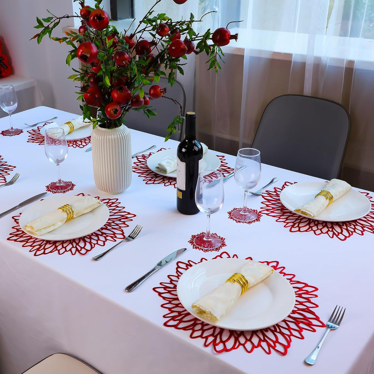 Metallic Placemats & Coasters – Christmas Table Set – view 5