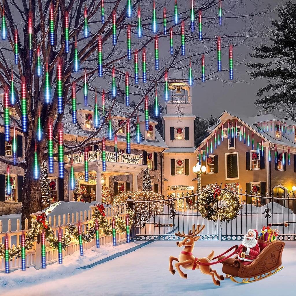 Solar Meteor Shower Christmas Lights – 8 Tube – view 2