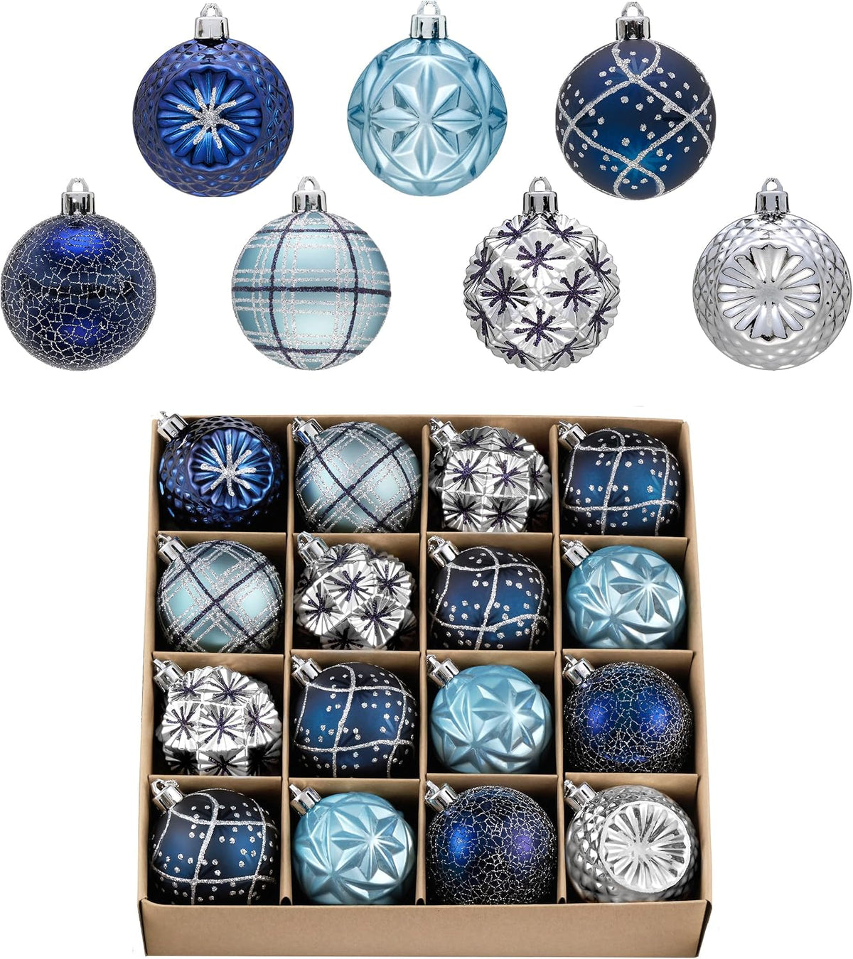 Copper & Gold Christmas Ornaments – 16 Piece – view 13