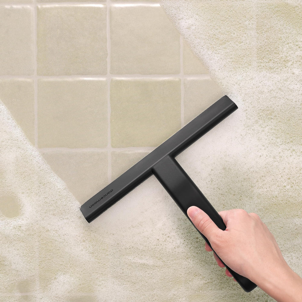 JustHang Silicone Shower Squeegee with Built-in Hook