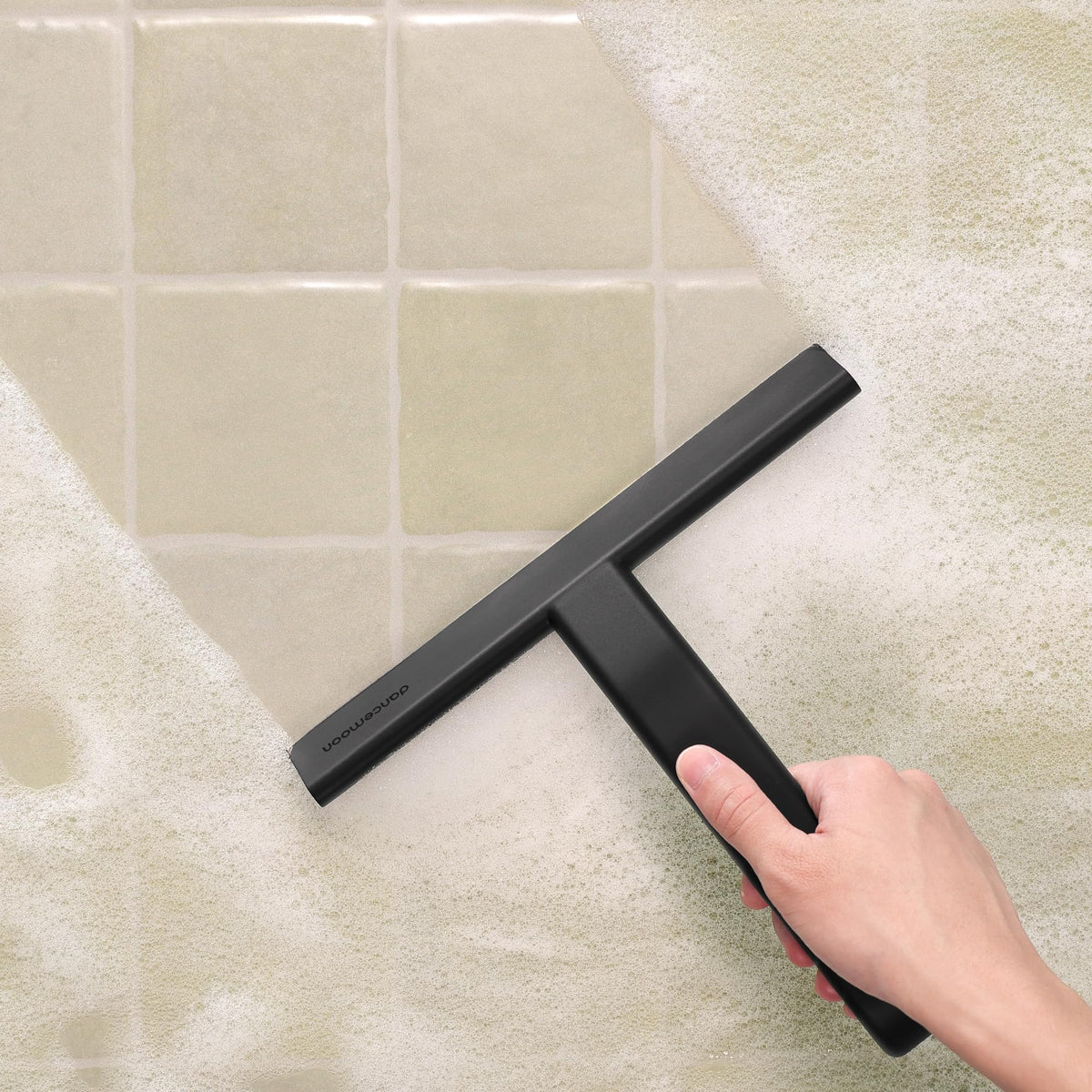 JustHang Silicone Shower Squeegee with Built-in Hook