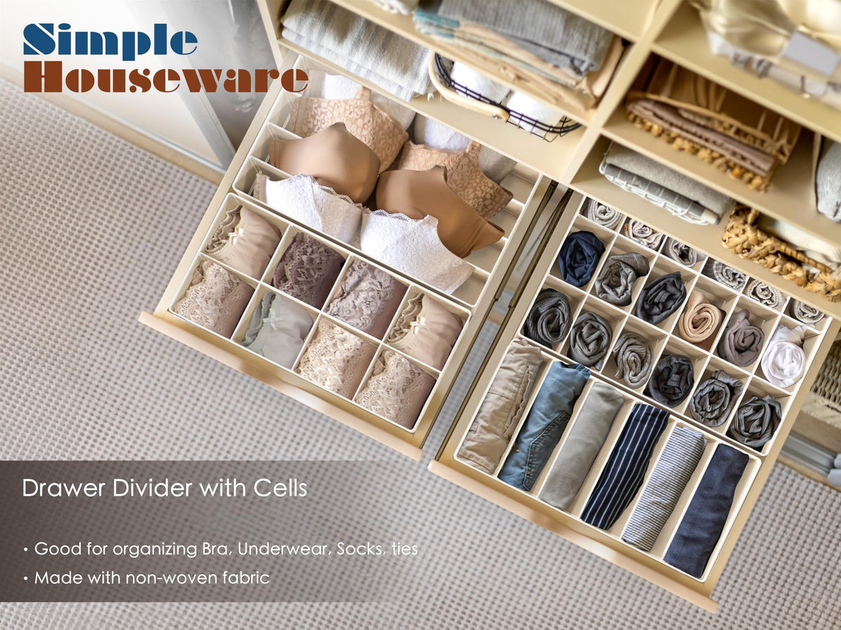 Underwear & Sock Drawer Organisers – 4 Pack