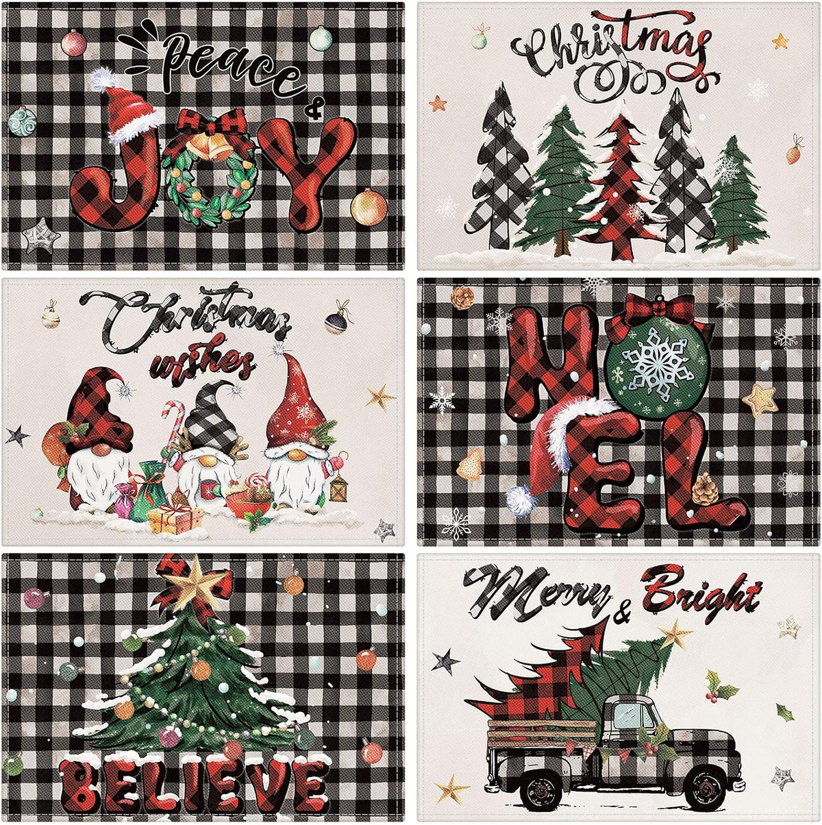 Christmas Placemats – Set of 6 Washable – view 10
