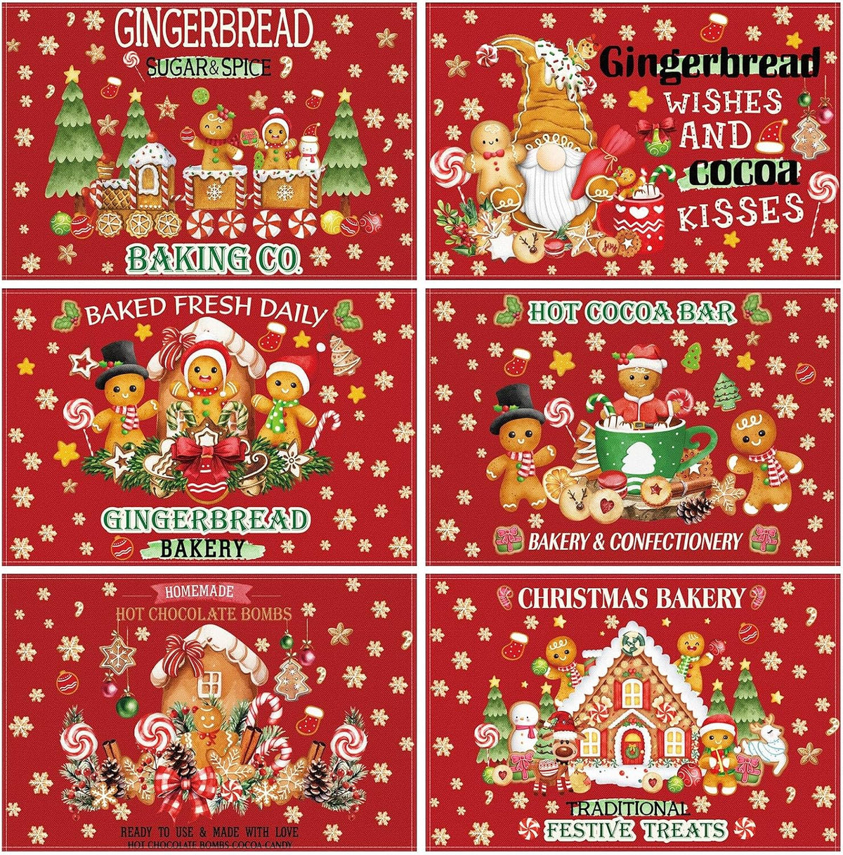 Christmas Placemats – Set of 6 Washable – view 8