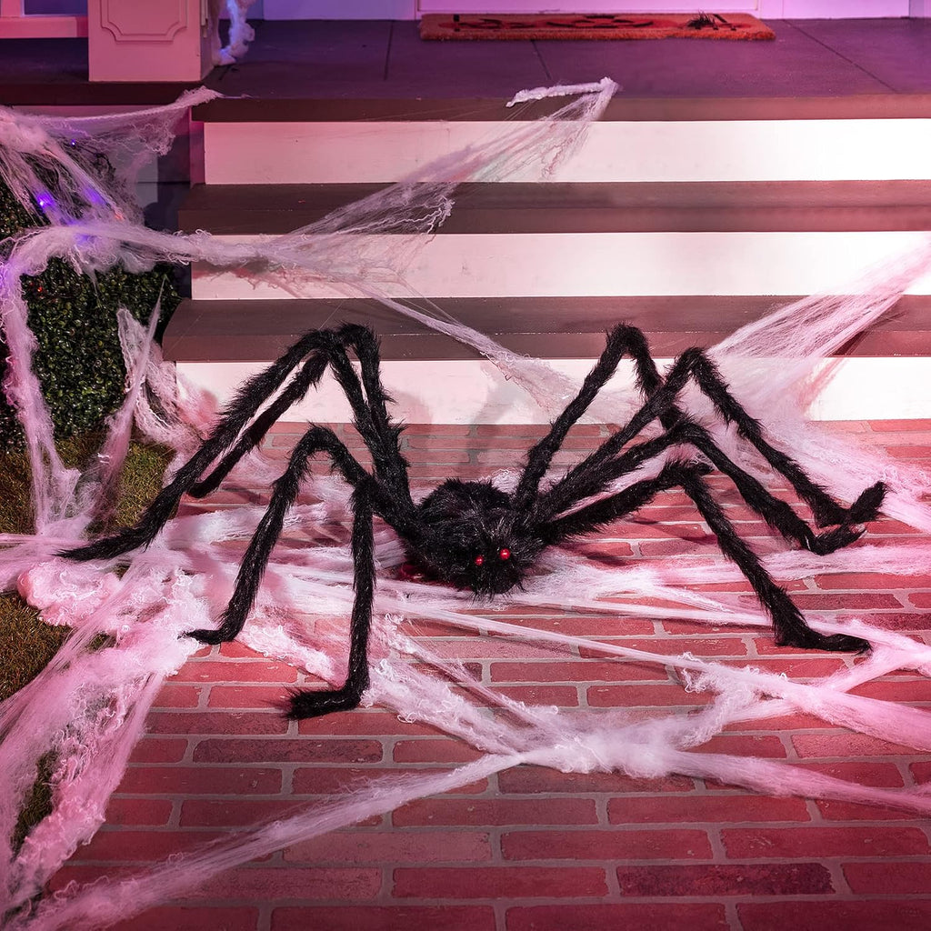 Giant Hairy Spider – 150 cm Halloween Outdoor Decoration – view 3