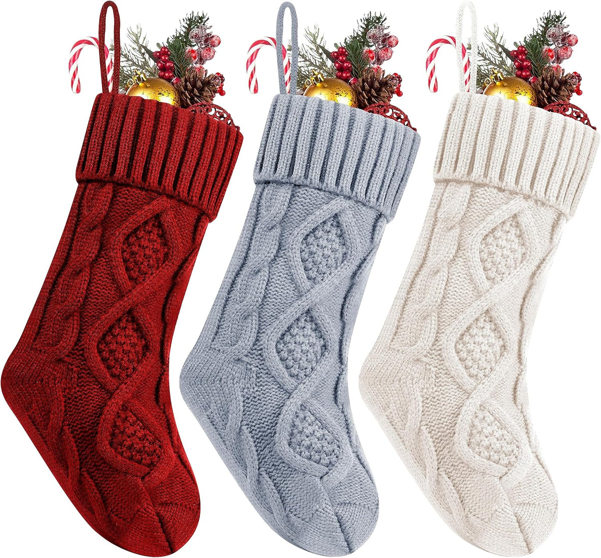 Cable Knit Christmas Stockings – 36 cm & 46 cm – view 13