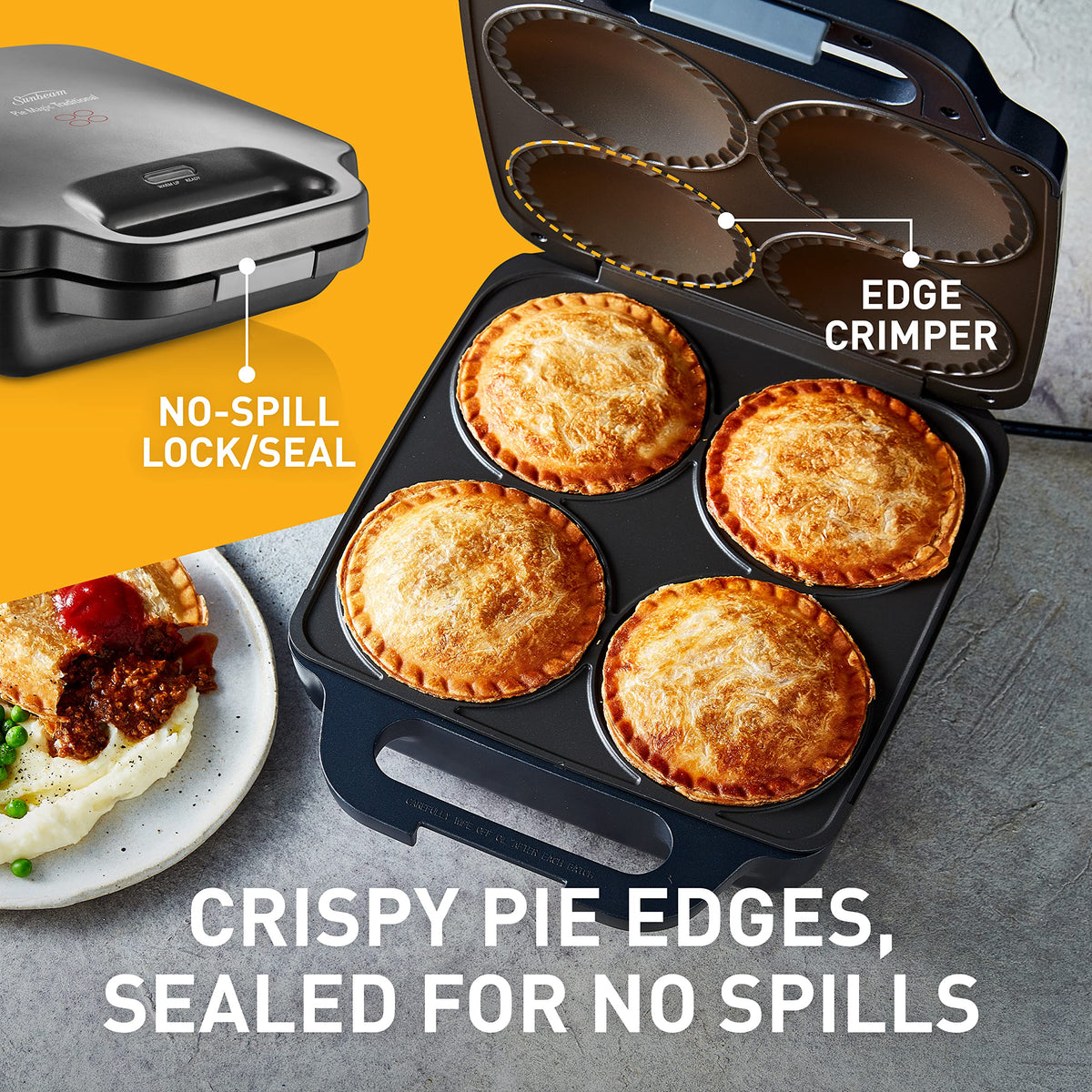 Sunbeam Pie Magic 4-Up Electric Pie Maker