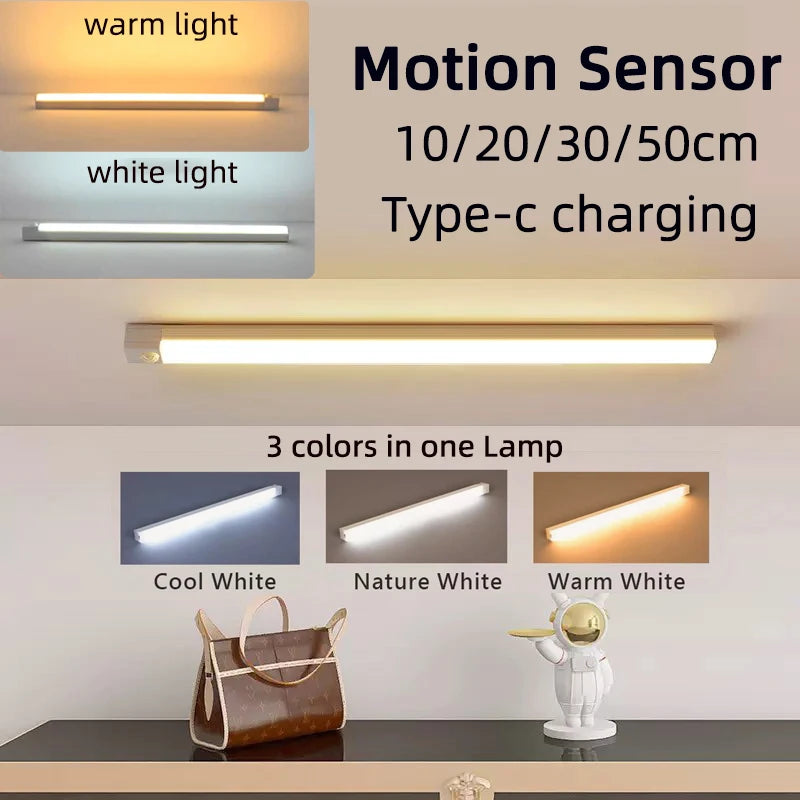 Motion Sensor LED Cabinet Light – Rechargeable, 2 Pack