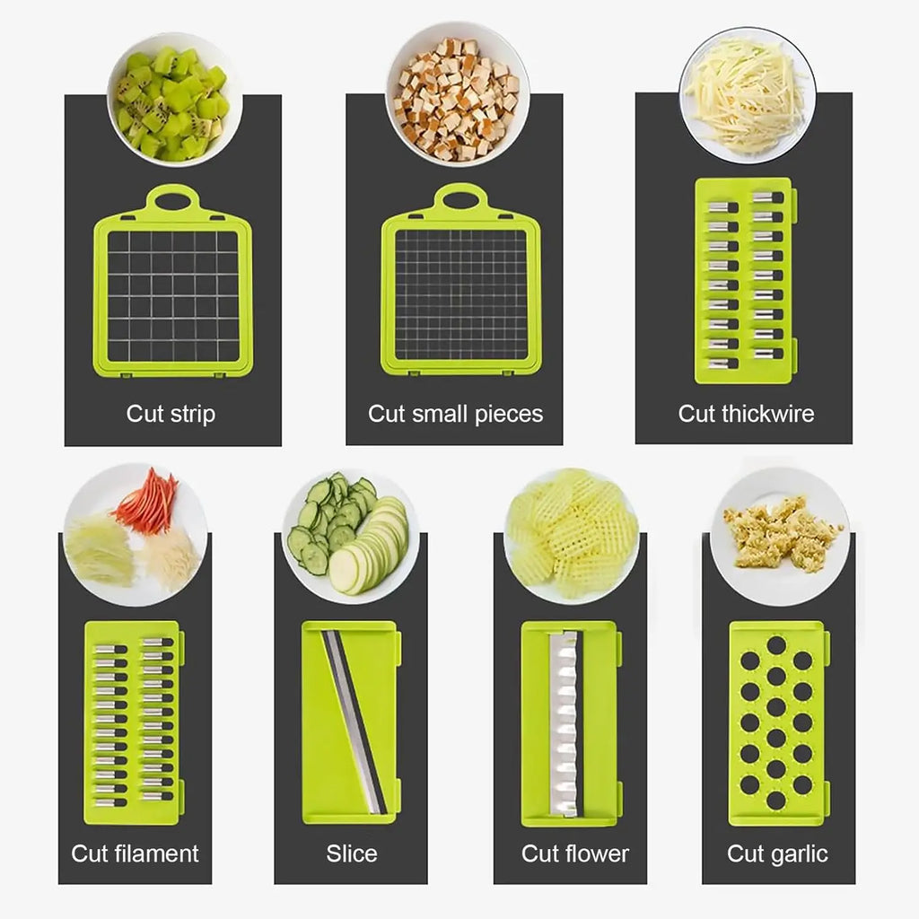 16-in-1 Vegetable Chopper & Slicer with Container