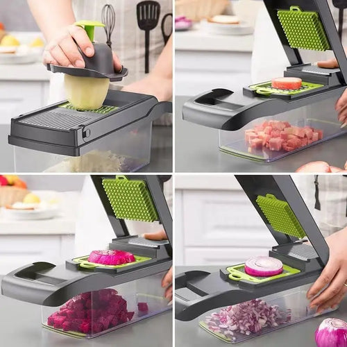 16-in-1 Vegetable Chopper & Slicer with Container