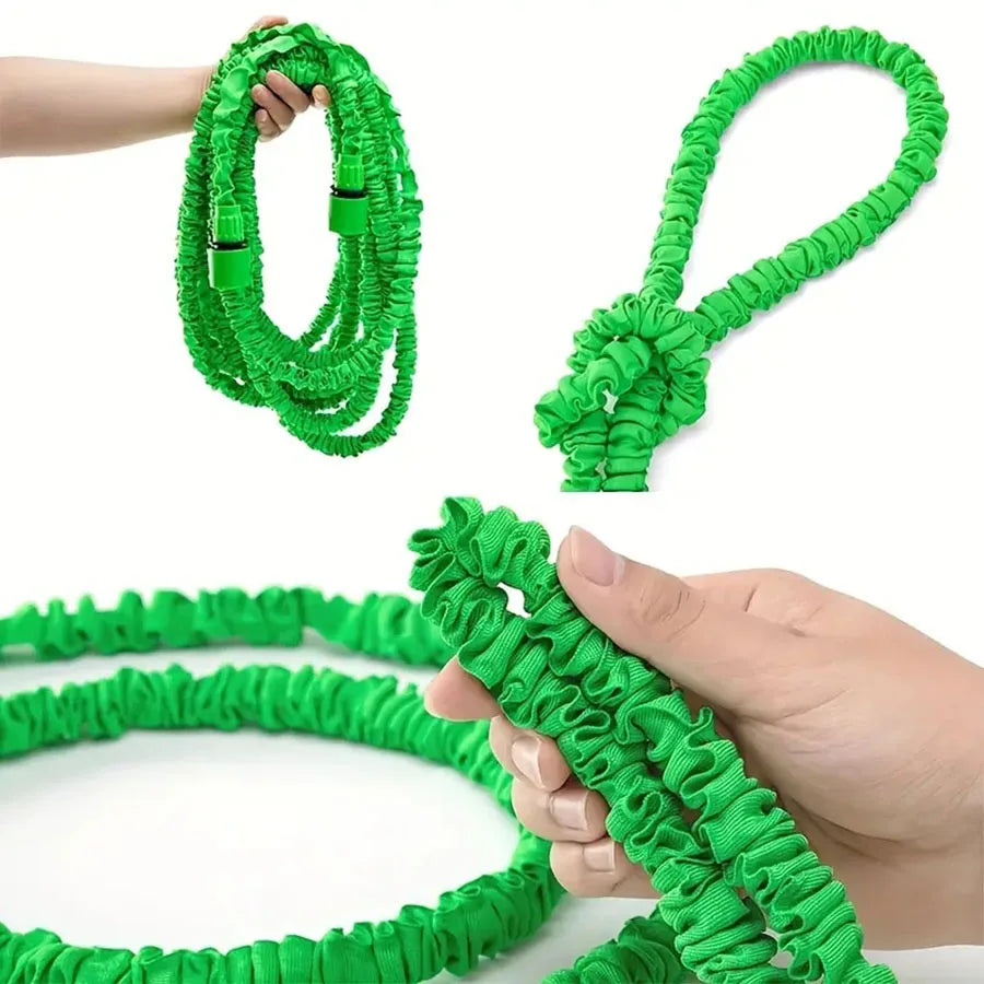 Expandable Garden Hose with 10-Pattern Spray Nozzle