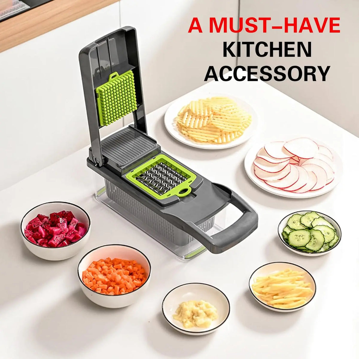 16-in-1 Vegetable Chopper & Slicer with Container