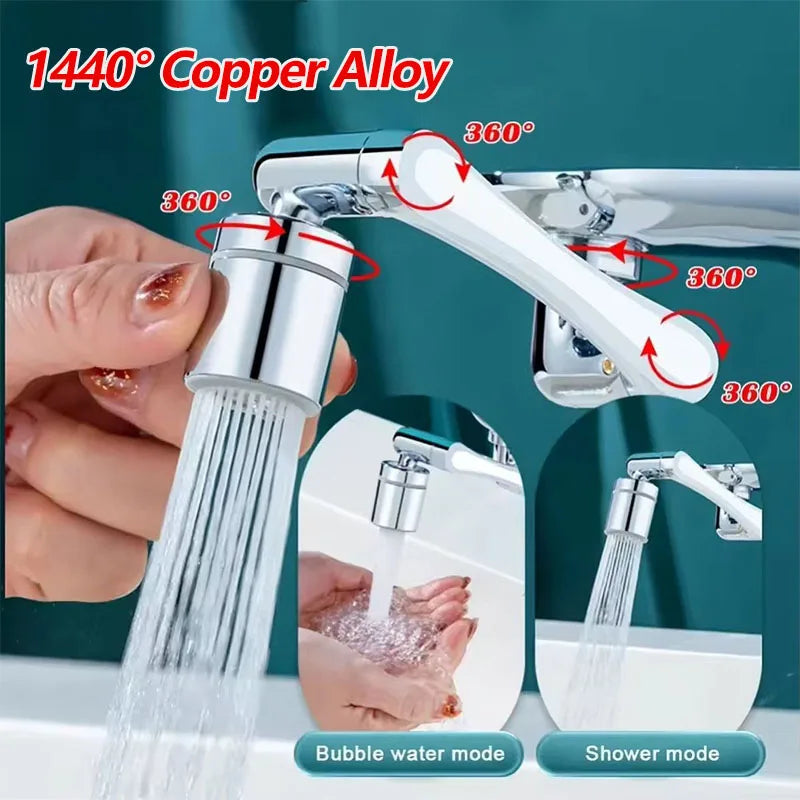 Rotating Faucet Extender – Metal Robotic Arm Tap Aerator