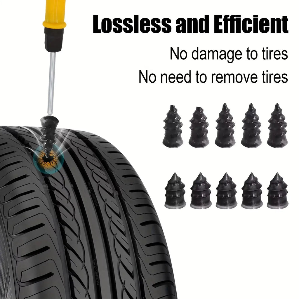 Tyre Puncture Repair Kit with Case – Plugs & Tools