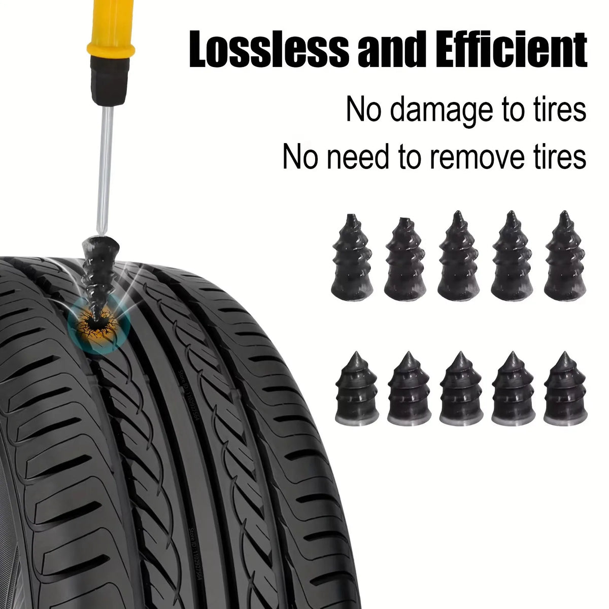 Tyre Puncture Repair Kit with Case – Plugs & Tools
